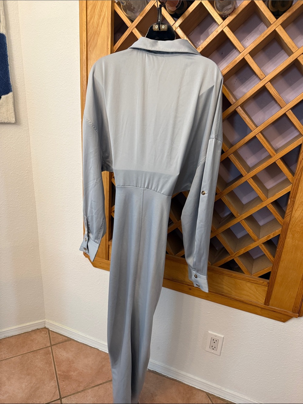 MABLE Light Blue Button-Front Shirt Dress - Picture 7 of 7